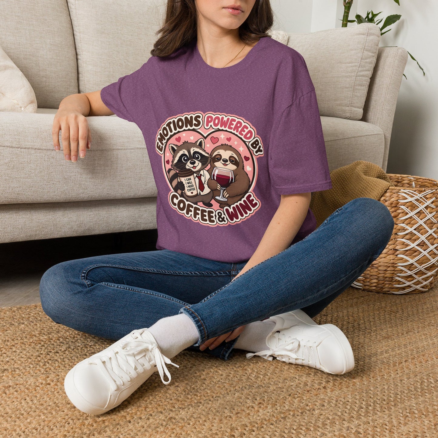Emotions Powered By Coffee & Wine T-Shirt