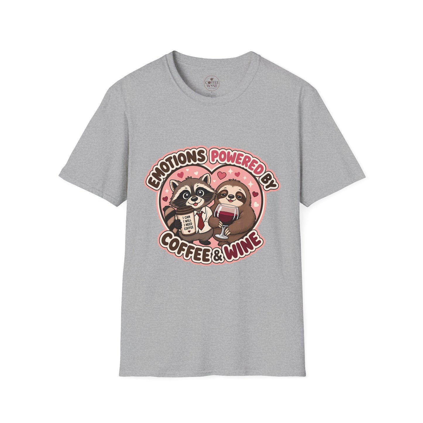 Emotions Powered By Coffee & Wine T-Shirt