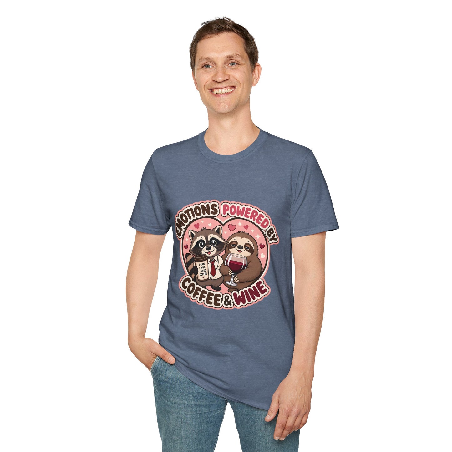 Emotions Powered By Coffee & Wine T-Shirt