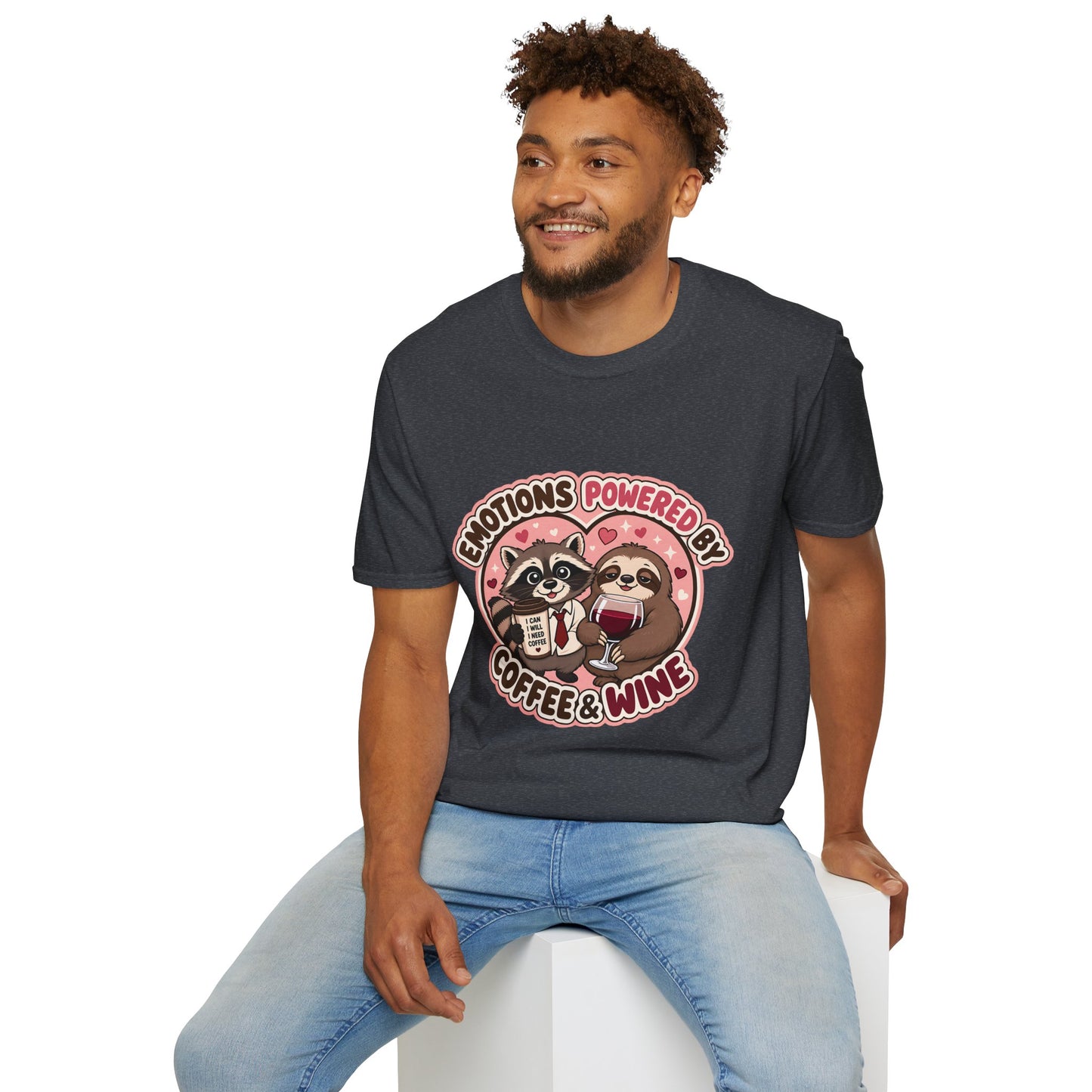 Emotions Powered By Coffee & Wine T-Shirt