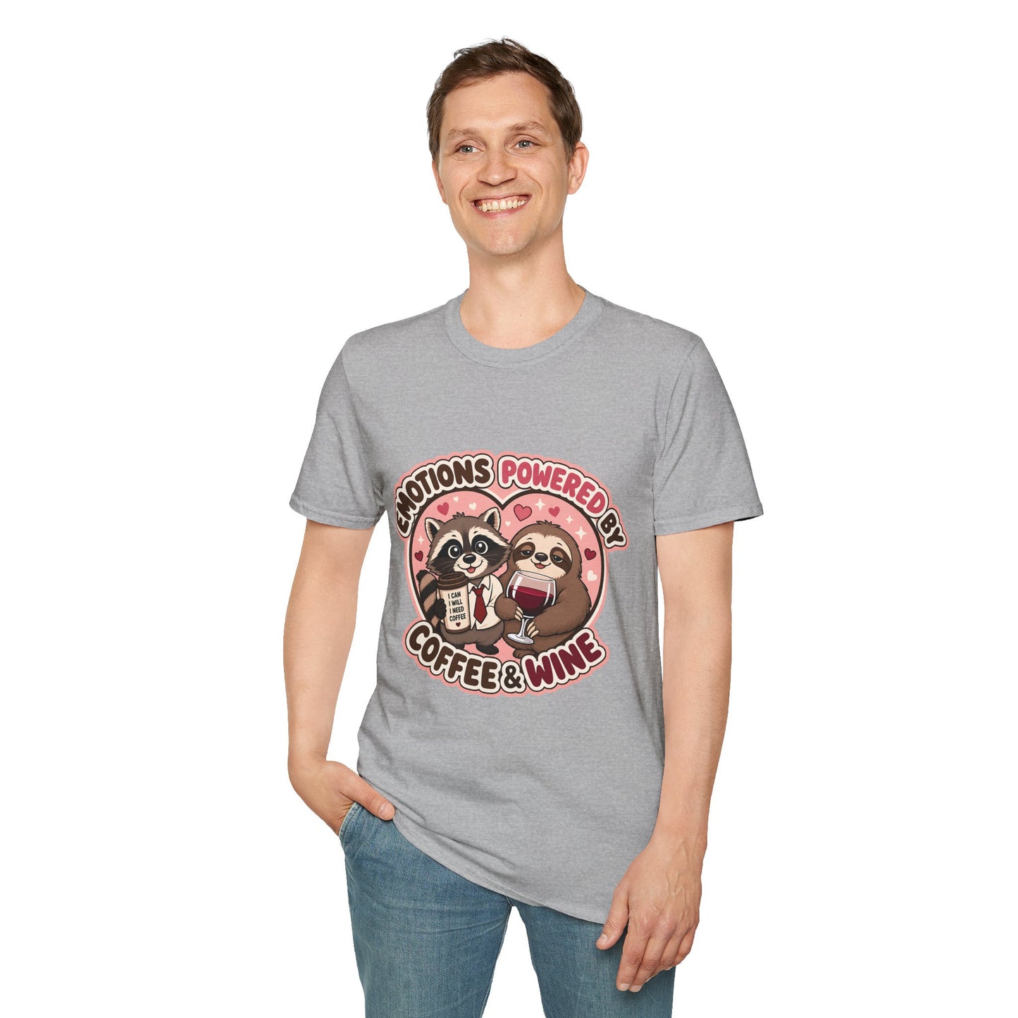 Emotions Powered By Coffee & Wine T-Shirt