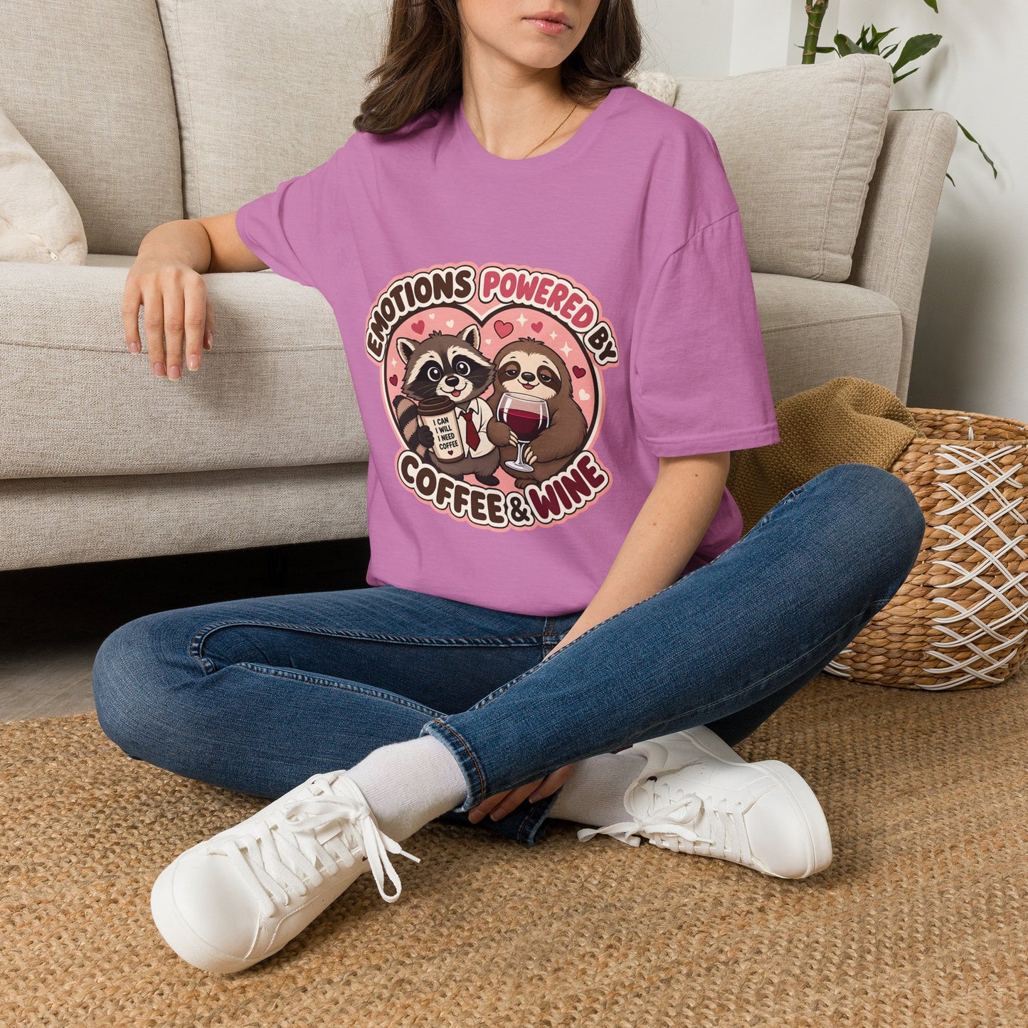 Emotions Powered By Coffee & Wine T-Shirt