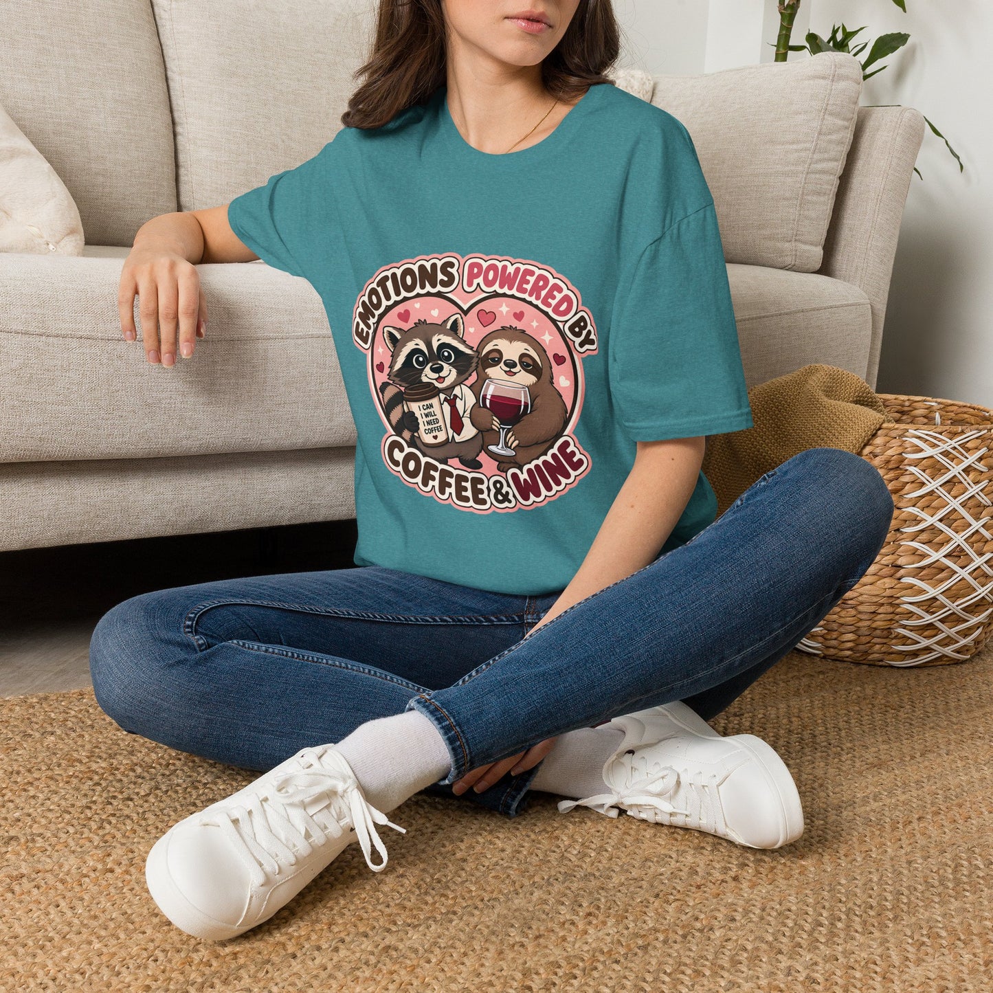 Emotions Powered By Coffee & Wine T-Shirt