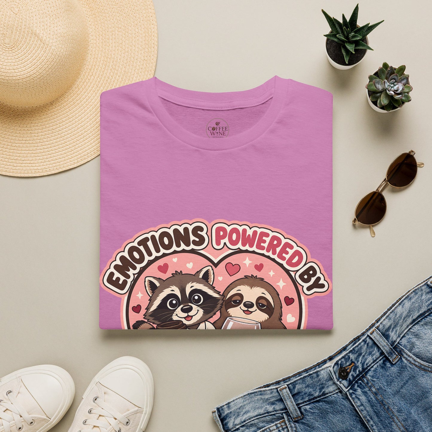 Emotions Powered By Coffee & Wine T-Shirt