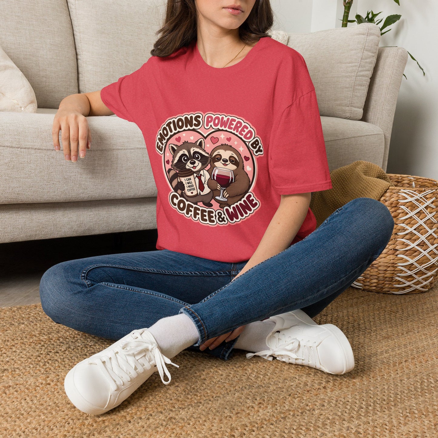 Emotions Powered By Coffee & Wine T-Shirt