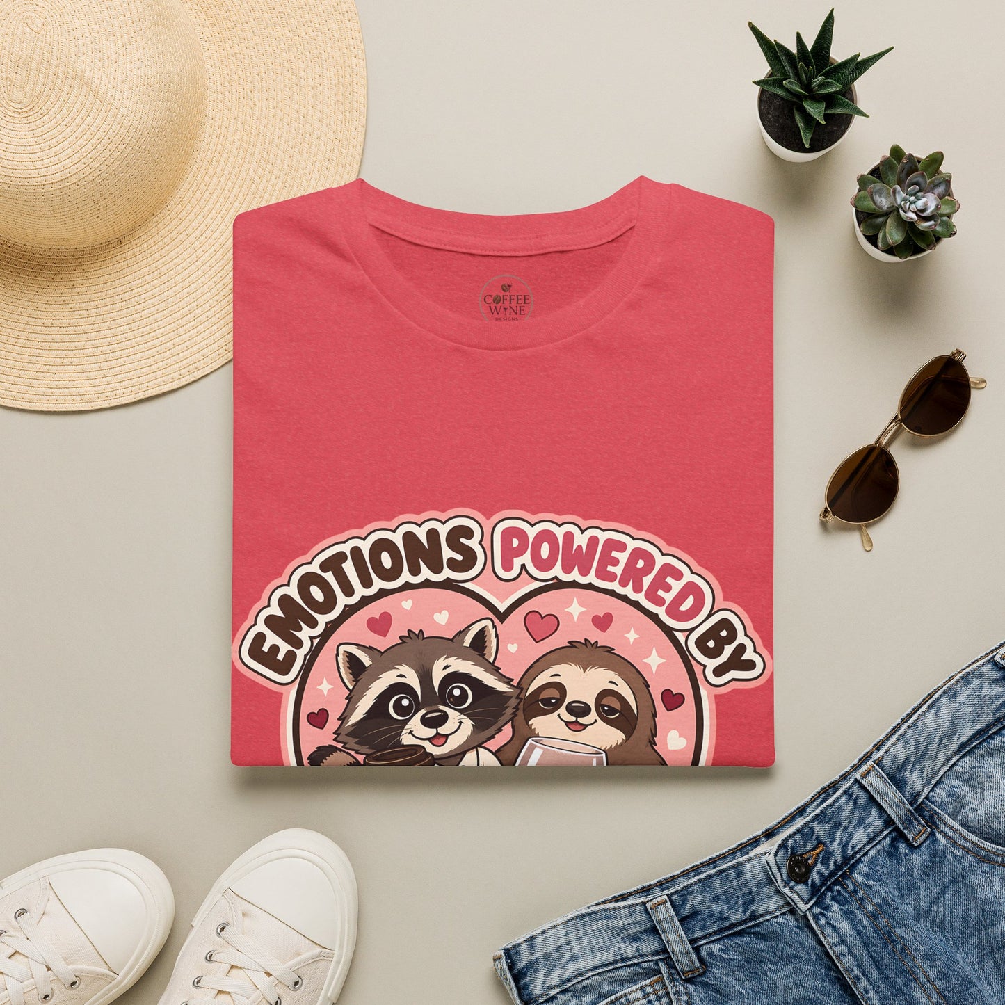Emotions Powered By Coffee & Wine T-Shirt