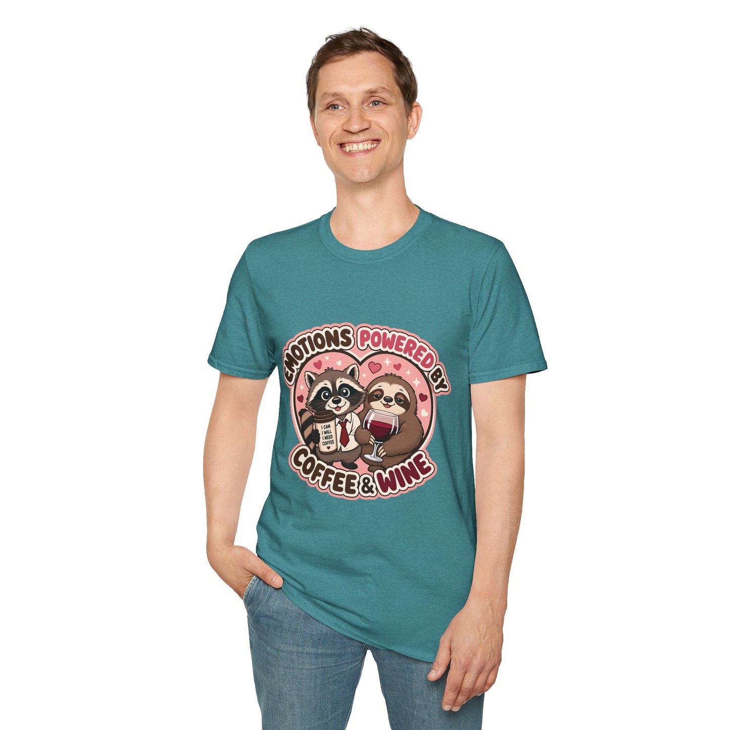 Emotions Powered By Coffee & Wine T-Shirt