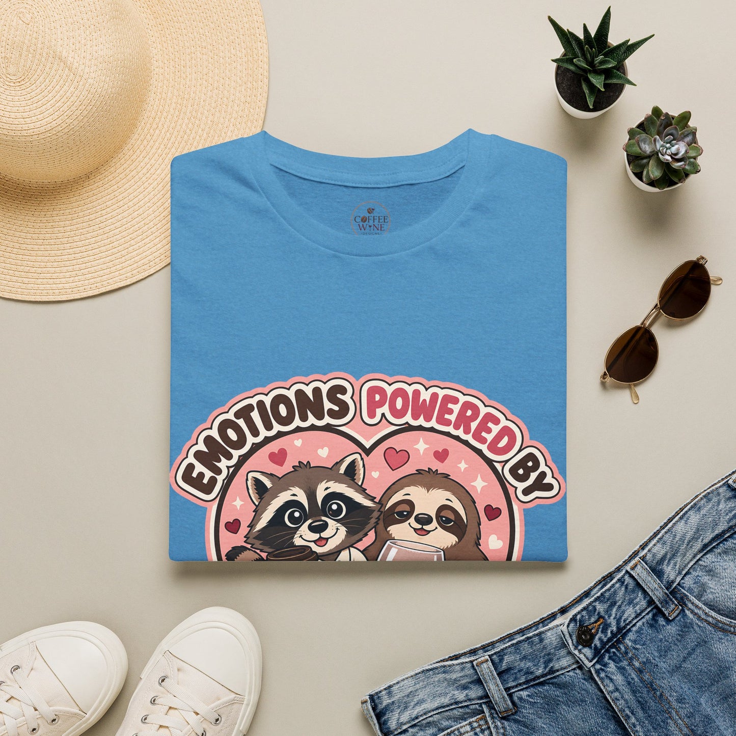 Emotions Powered By Coffee & Wine T-Shirt