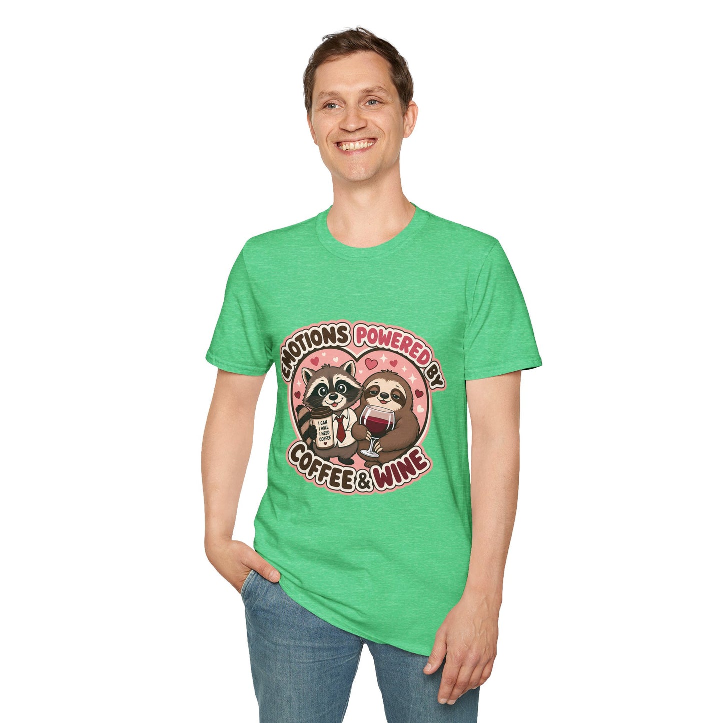 Emotions Powered By Coffee & Wine T-Shirt