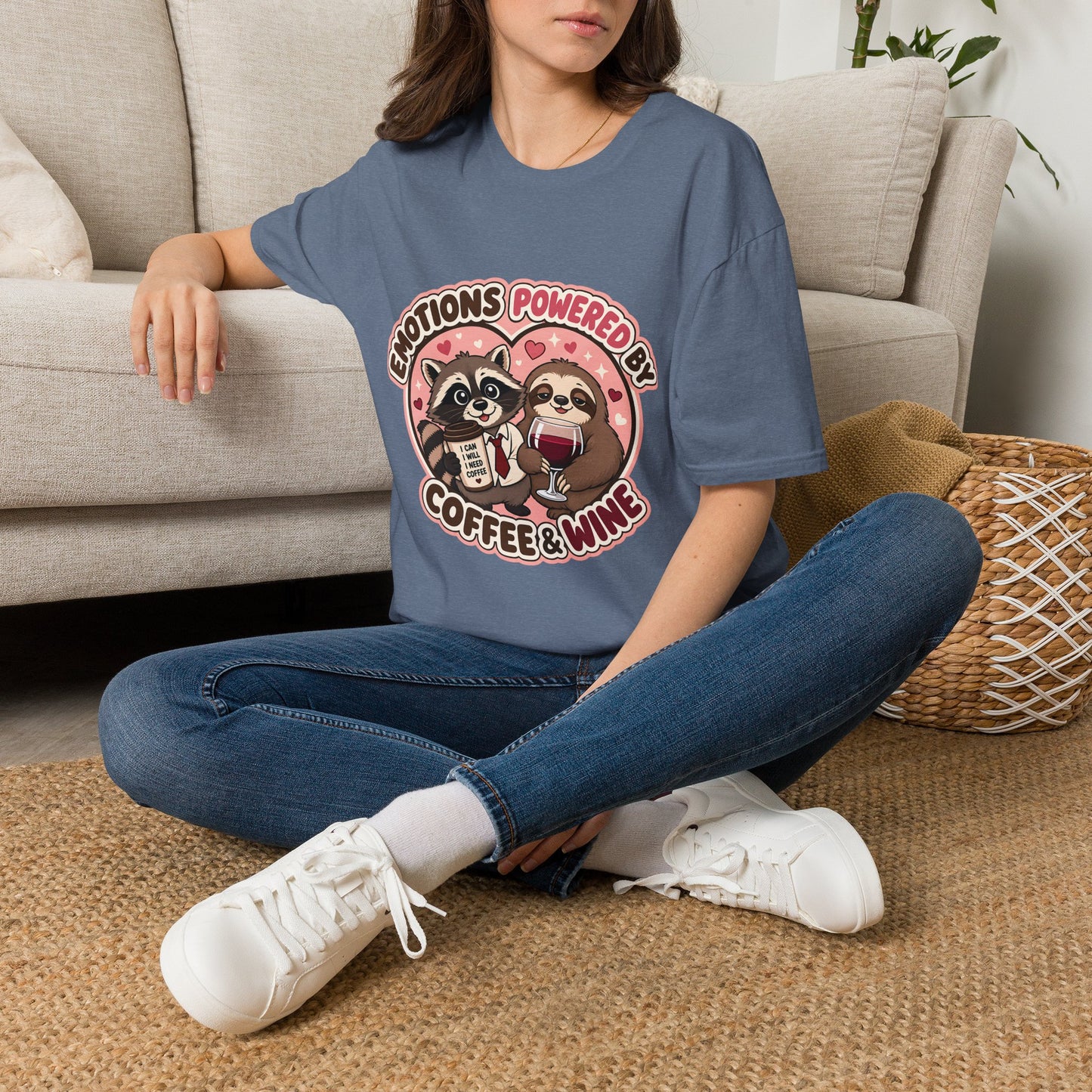 Emotions Powered By Coffee & Wine T-Shirt