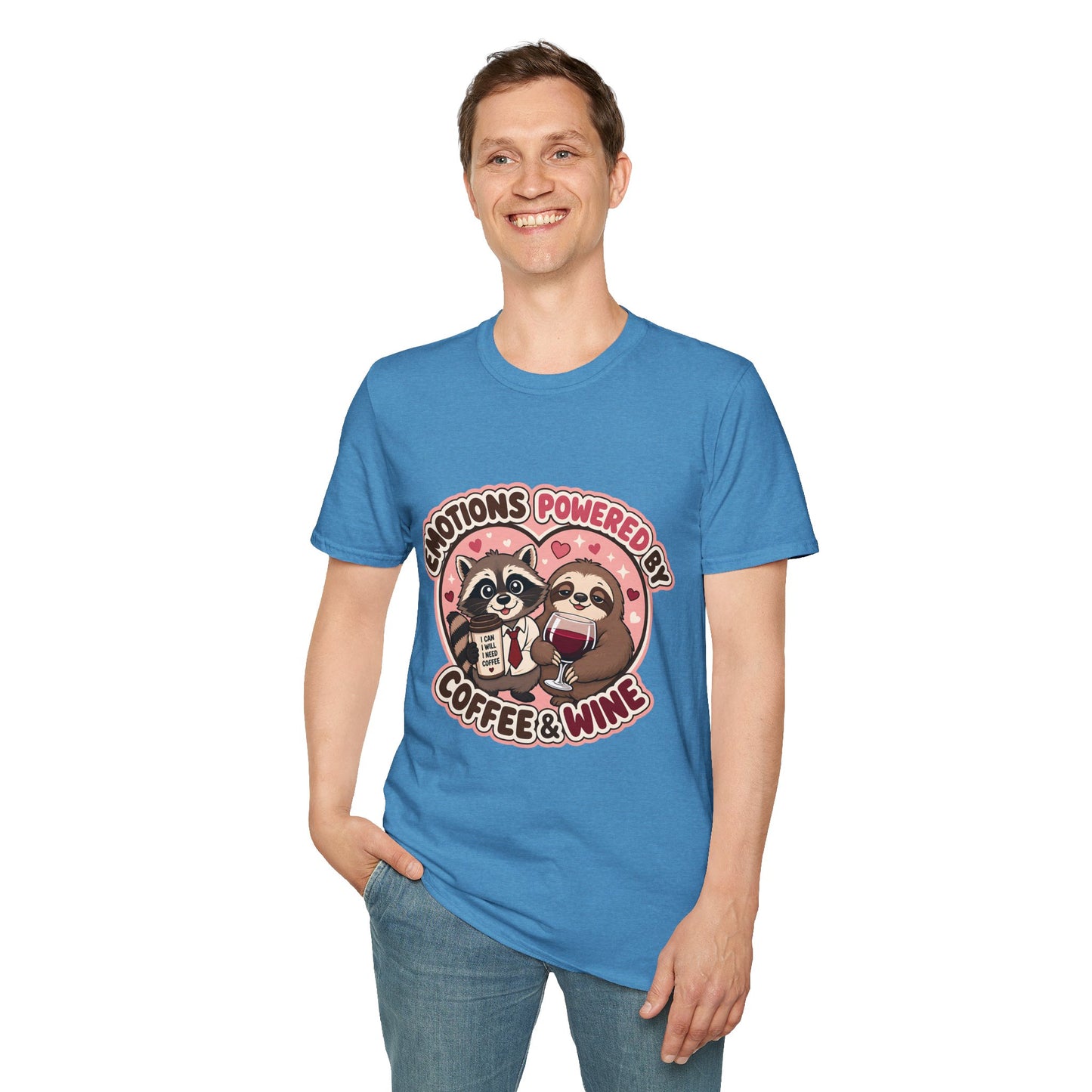 Emotions Powered By Coffee & Wine T-Shirt