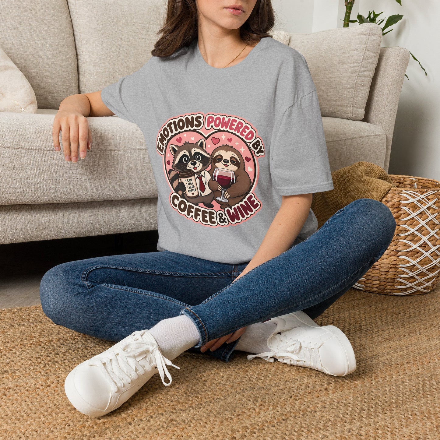 Emotions Powered By Coffee & Wine T-Shirt