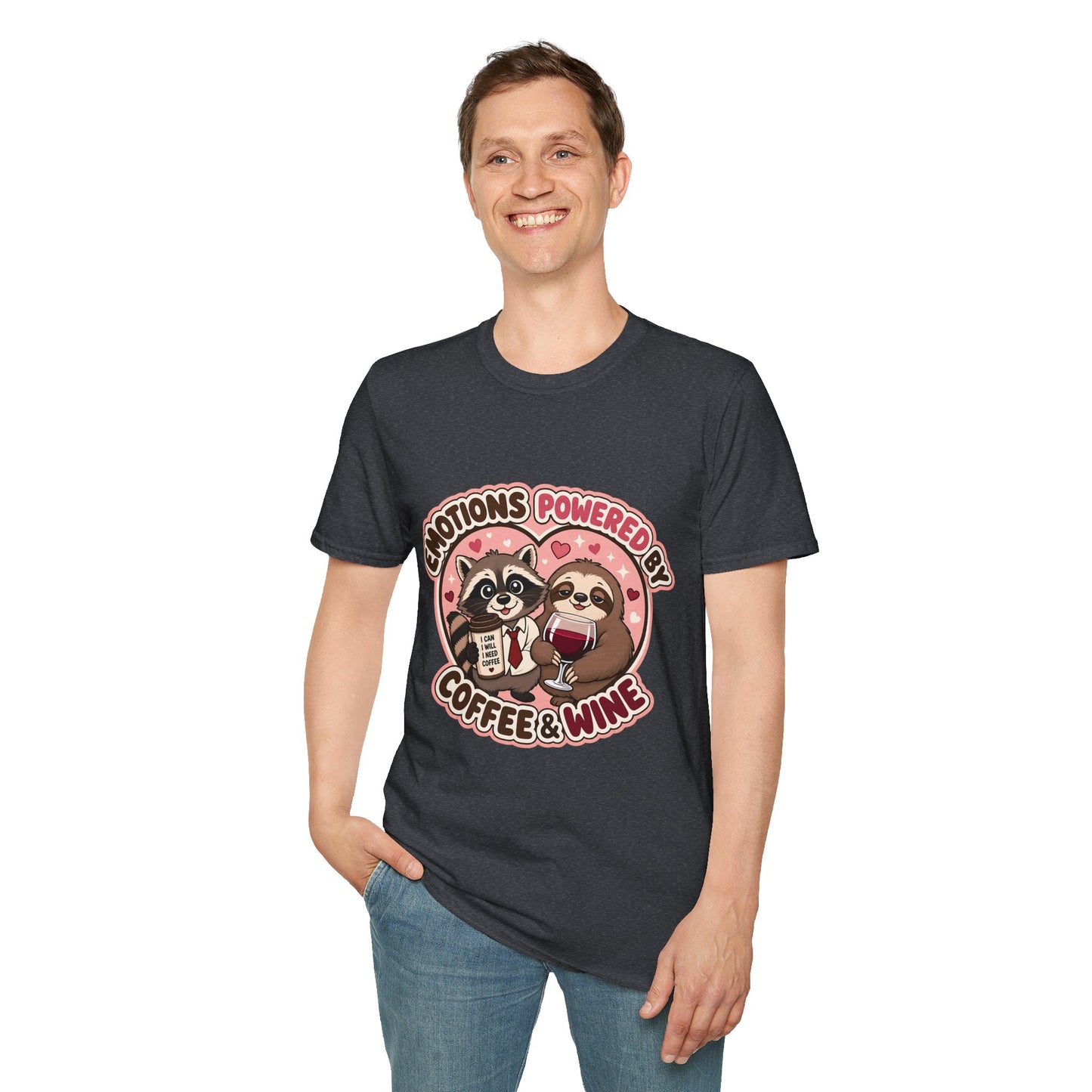 Emotions Powered By Coffee & Wine T-Shirt