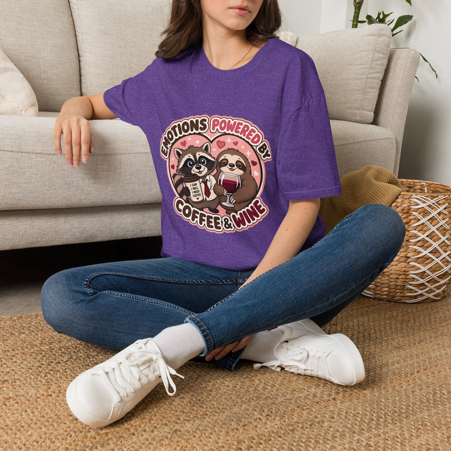 Emotions Powered By Coffee & Wine T-Shirt
