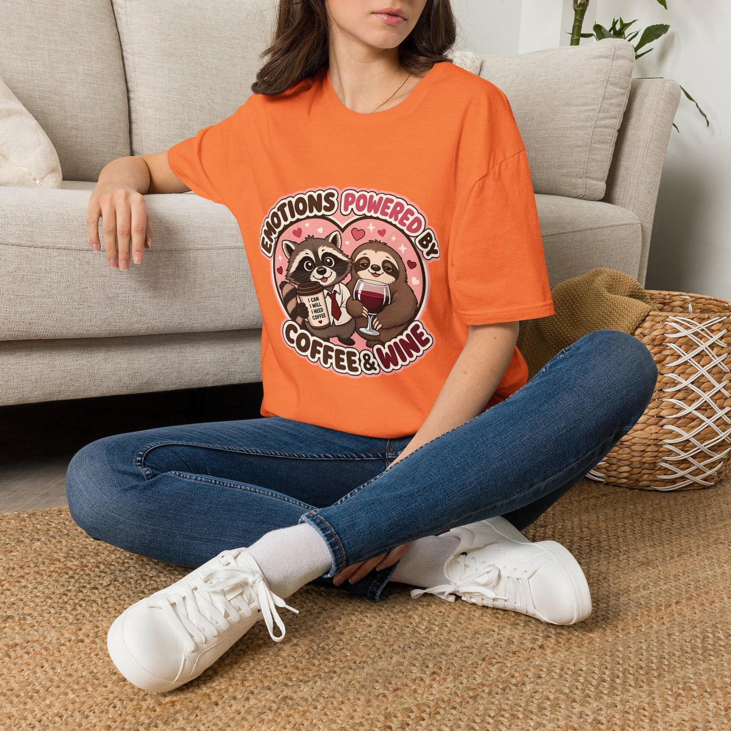 Emotions Powered By Coffee & Wine T-Shirt