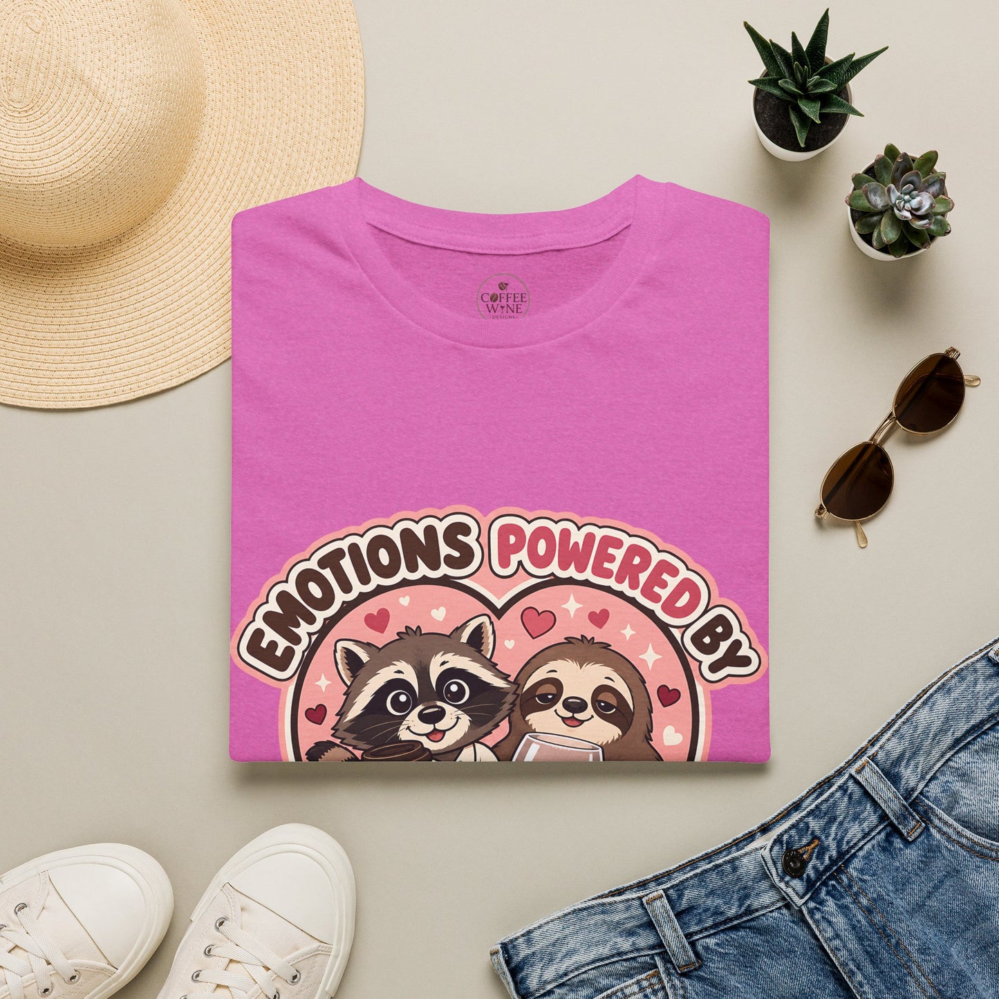 Emotions Powered By Coffee & Wine T-Shirt