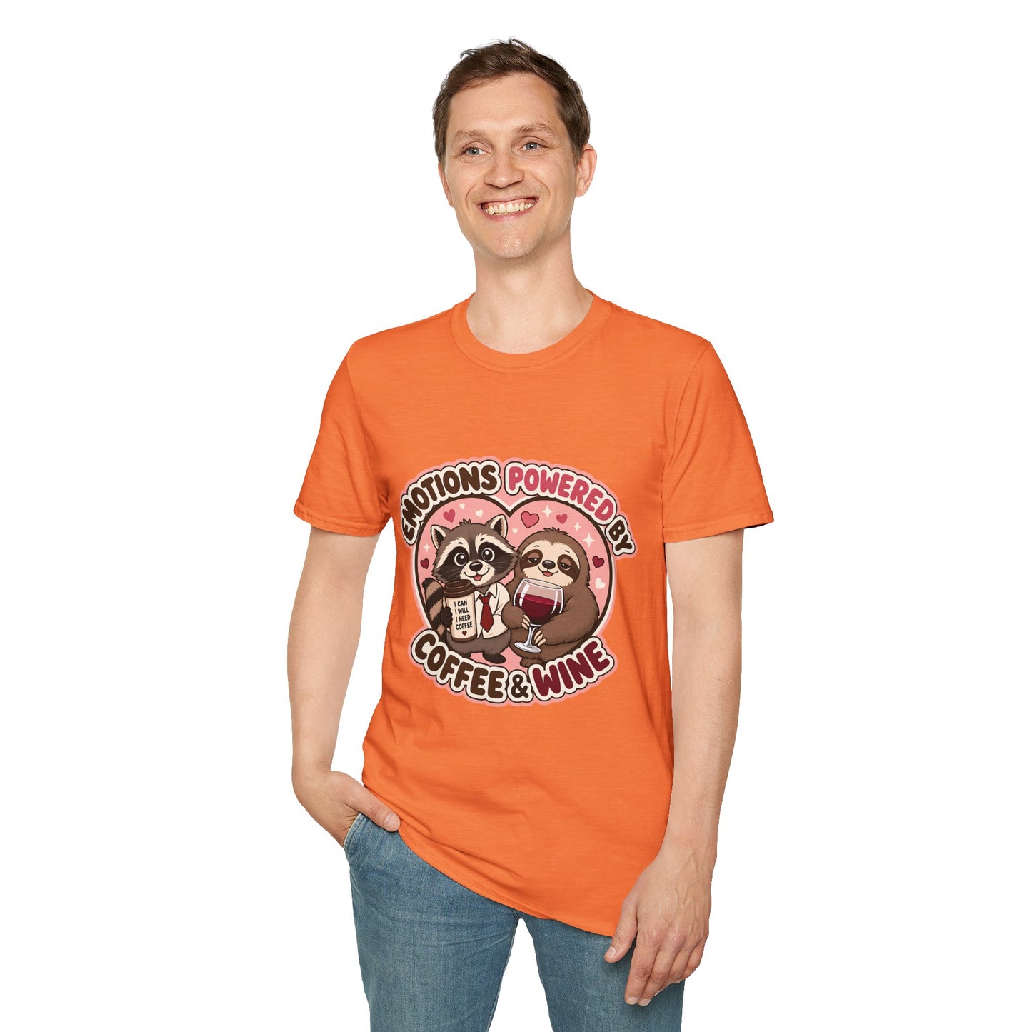 Emotions Powered By Coffee & Wine T-Shirt