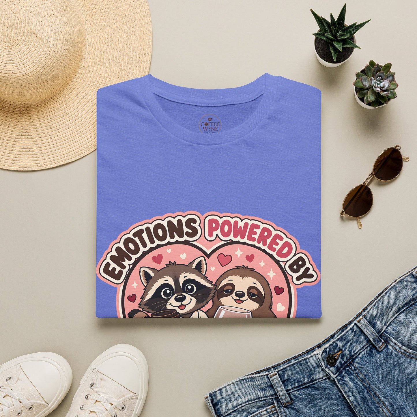 Emotions Powered By Coffee & Wine T-Shirt