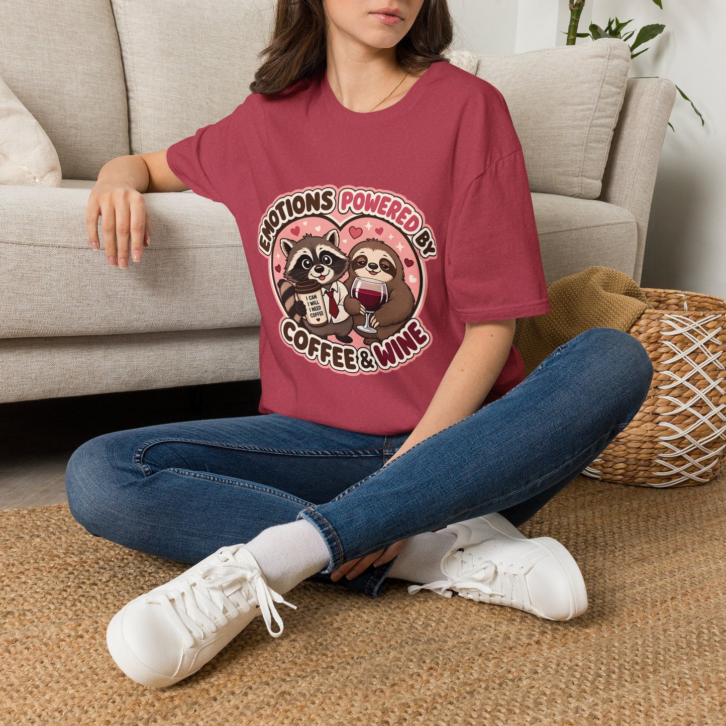 Emotions Powered By Coffee & Wine T-Shirt