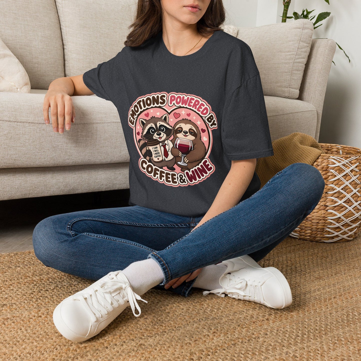 Emotions Powered By Coffee & Wine T-Shirt