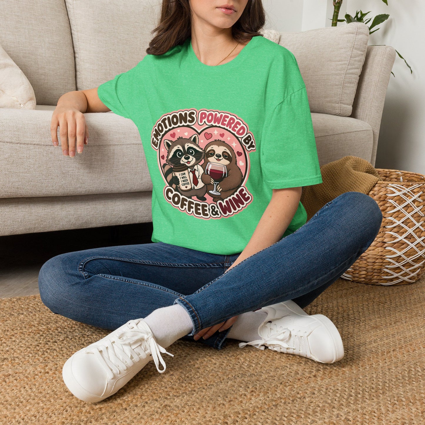 Emotions Powered By Coffee & Wine T-Shirt