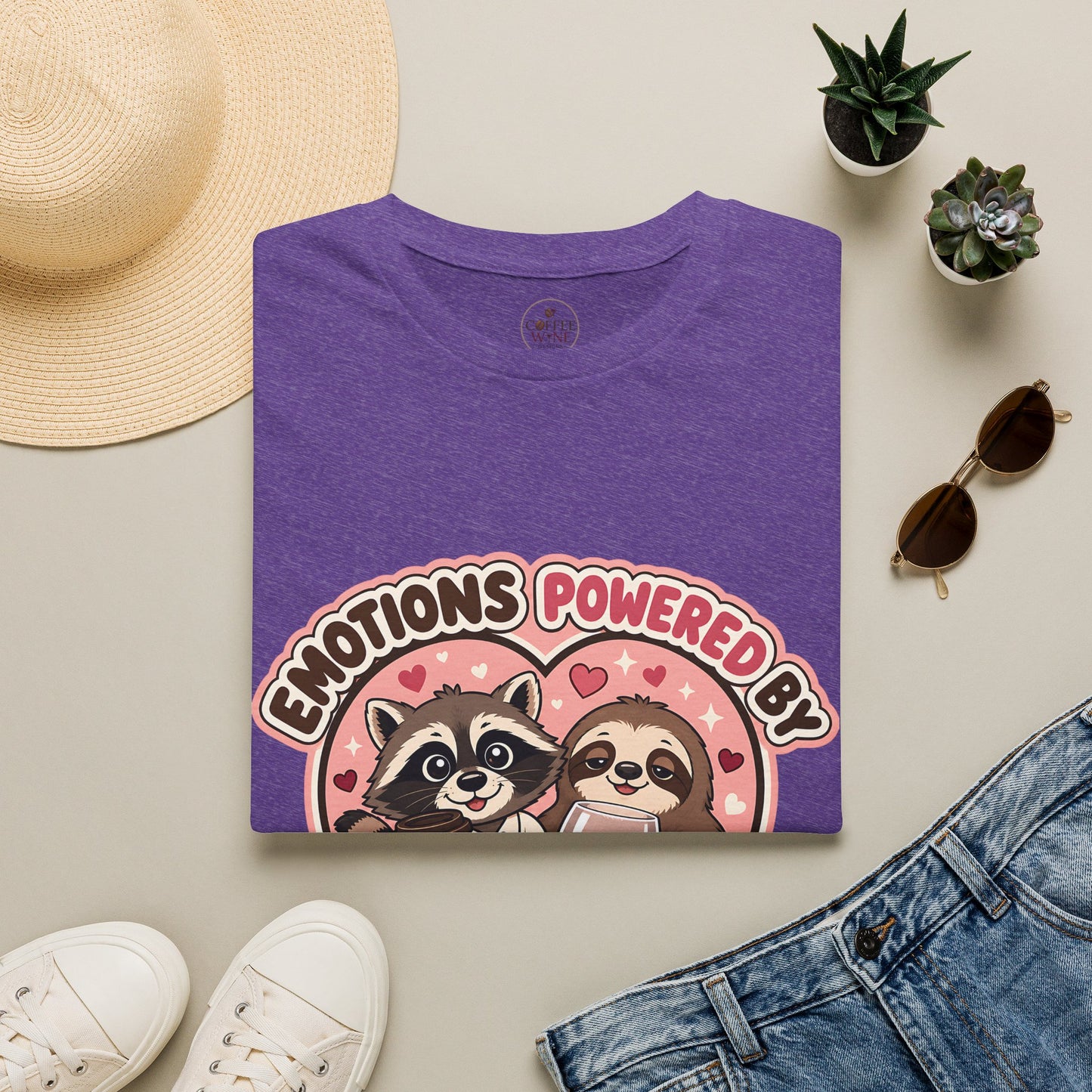 Emotions Powered By Coffee & Wine T-Shirt