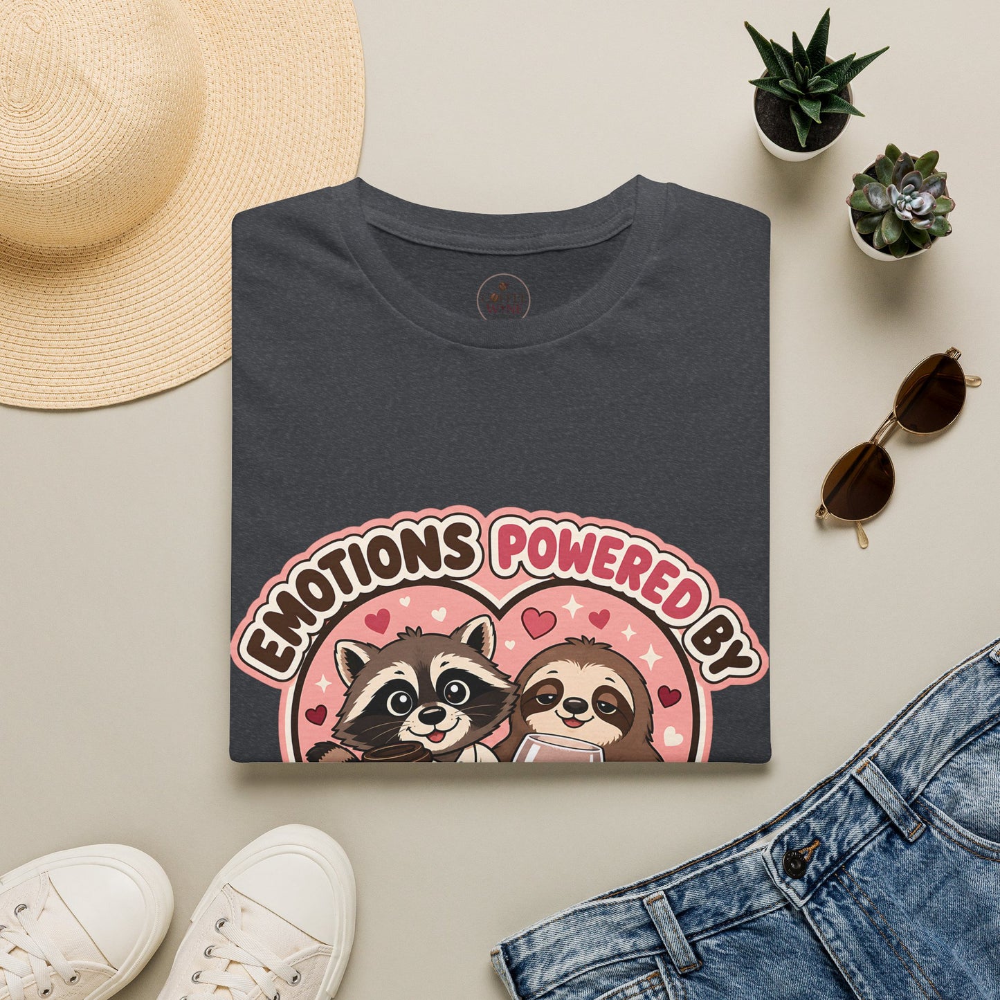 Emotions Powered By Coffee & Wine T-Shirt