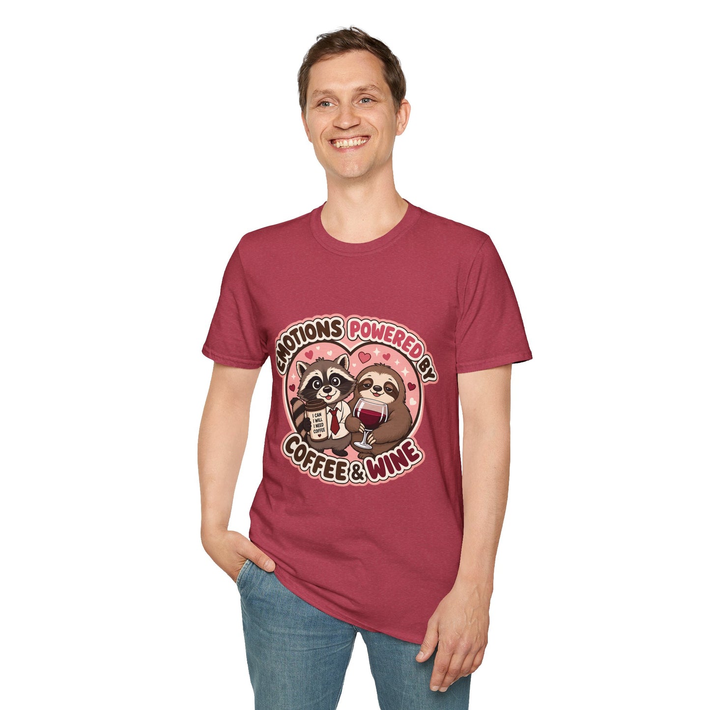 Emotions Powered By Coffee & Wine T-Shirt